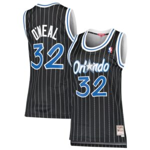 Shaquille O'Neal Orlando Magic Women's 1995/96 Hardwood Classics Swingman Jersey - Black