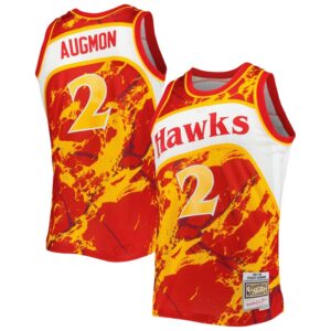 Stacey Augmon Atlanta Hawks 1991/92 Hardwood Classics Marble Swingman Jersey - Red