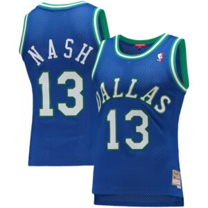 Steve Nash Dallas Mavericks Women's 1998/99 Hardwood Classics Swingman Jersey - Blue