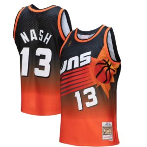 Steve Nash Phoenix Suns 1996/97 Hardwood Classics Fadeaway Swingman Player Jersey - Orange/Black