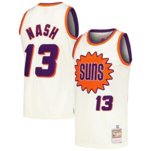 Steve Nash Phoenix Suns Chainstitch Swingman Jersey - Cream