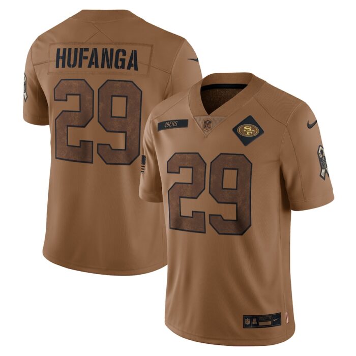 Talanoa Hufanga San Francisco 49ers 2023 Salute To Service Limited Jersey - Brown