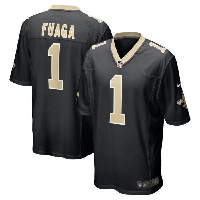 Taliese Fuaga New Orleans Saints 2024 NFL Draft First Round Pick Player Game Jersey - Black