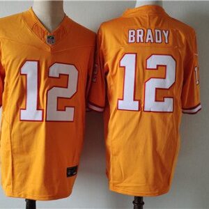 Tampa Bay Buccaneers #12 Tom Brady Orange 2024 F.U.S.E. Throwback Limited Football Stitched Jersey