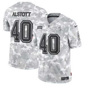 Tampa Bay Buccaneers #40 Mike Alstott Arctic Camo 2024 F.U.S.E. Salute to Service Limited Football Stitched Jersey