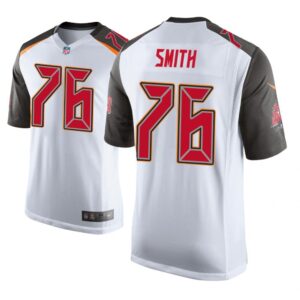 Tampa Bay Buccaneers #76 White Men Donovan Smith Game Jersey