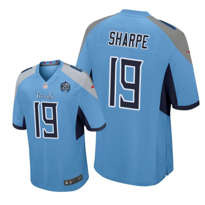 Tennessee Titans #19 Light Blue Men Tajae Sharpe Game Jersey