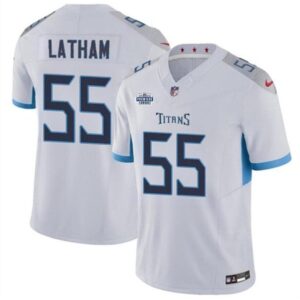 Tennessee Titans #55 JC Latham White 2024 F.U.S.E. With Draft Patch Vapor Limited Football Stitched Jersey