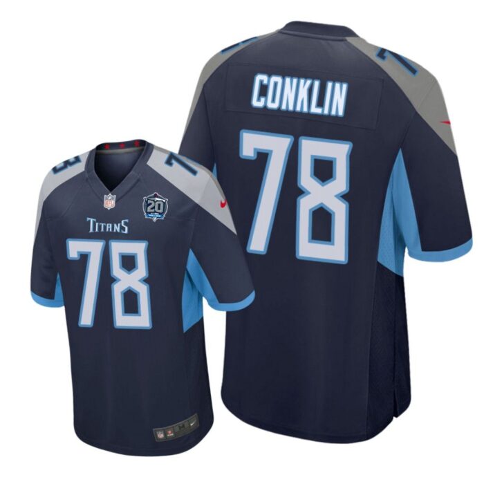 Tennessee Titans #78 navy Men Jack Conklin Game Jersey