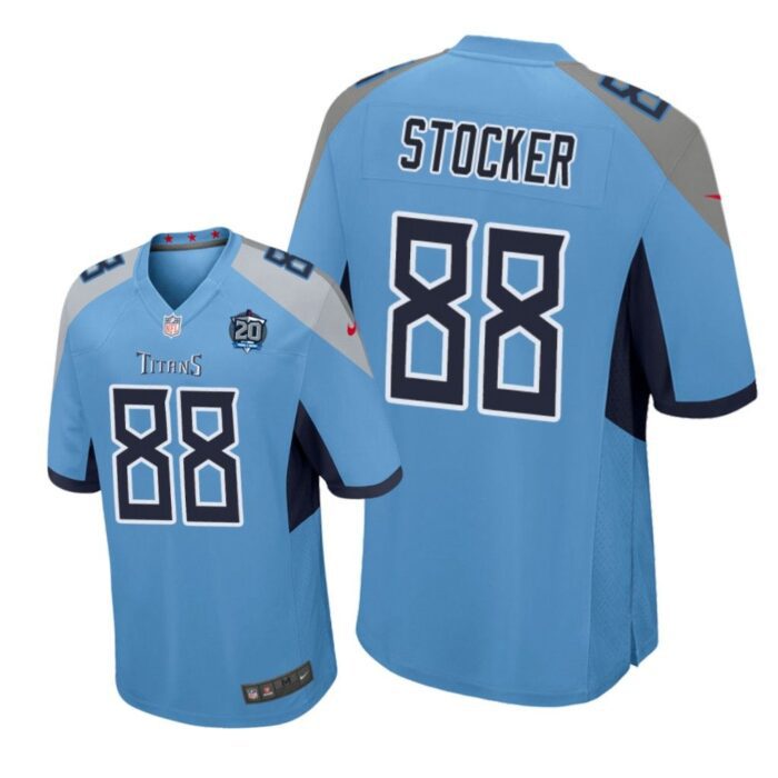 Tennessee Titans #88 Light Blue Men Luke Stocker Game Jersey