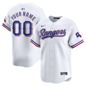 Texas Rangers Home Limited Custom Jersey - White