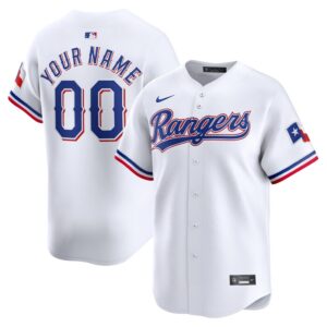 Texas Rangers Youth Home Limited Custom Jersey - White