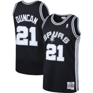 Tim Duncan San Antonio Spurs 1998/99 Big & Tall Hardwood Classics Swingman Jersey - Black