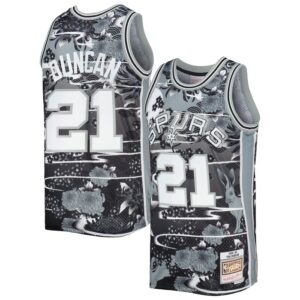 Tim Duncan San Antonio Spurs 1998/99 Hardwood Classics Lunar New Year Swingman Jersey - Silver