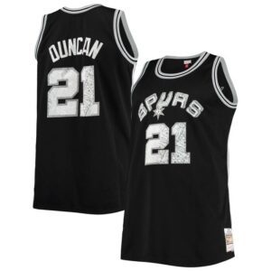 Tim Duncan San Antonio Spurs Big & Tall 1998/99 NBA 75th Anniversary Diamond Swingman Jersey - Black