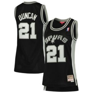 Tim Duncan San Antonio Spurs Women's 1998/99 Hardwood Classics Swingman Jersey - Black