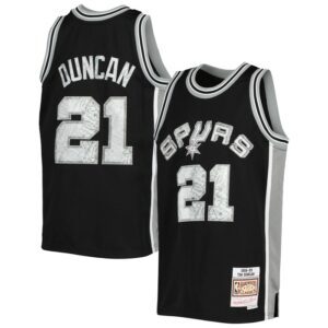 Tim Duncan San Antonio Spurs Youth 1998/99 Hardwood Classics 75th Anniversary Diamond Jersey