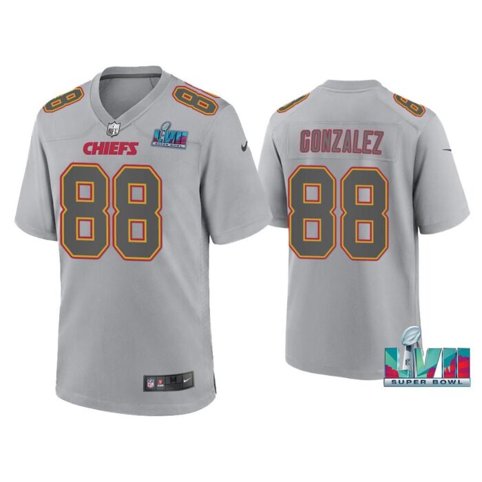 Tony Gonzalez Kansas City Chiefs Super Bowl LVII Gray Atmosphere Jersey