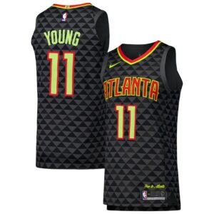 Trae Young Atlanta Hawks Player Jersey - Icon Edition - Black