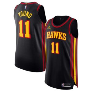 Trae Young Atlanta Hawks Player Jersey - Statement Edition - Black