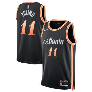 Trae Young Atlanta Hawks Unisex 2022/23 Swingman Jersey - City Edition - Black