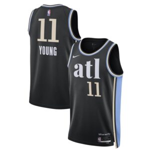 Trae Young Atlanta Hawks Unisex 2023/24 Swingman Jersey - Black - City Edition