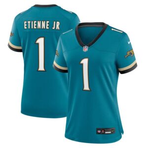 Travis Etienne Jr Jacksonville Jaguars Women's Prowler Throwback Game Jersey - Teal