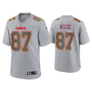 Travis Kelce Kansas City Chiefs Gray Atmosphere Fashion Game Jersey