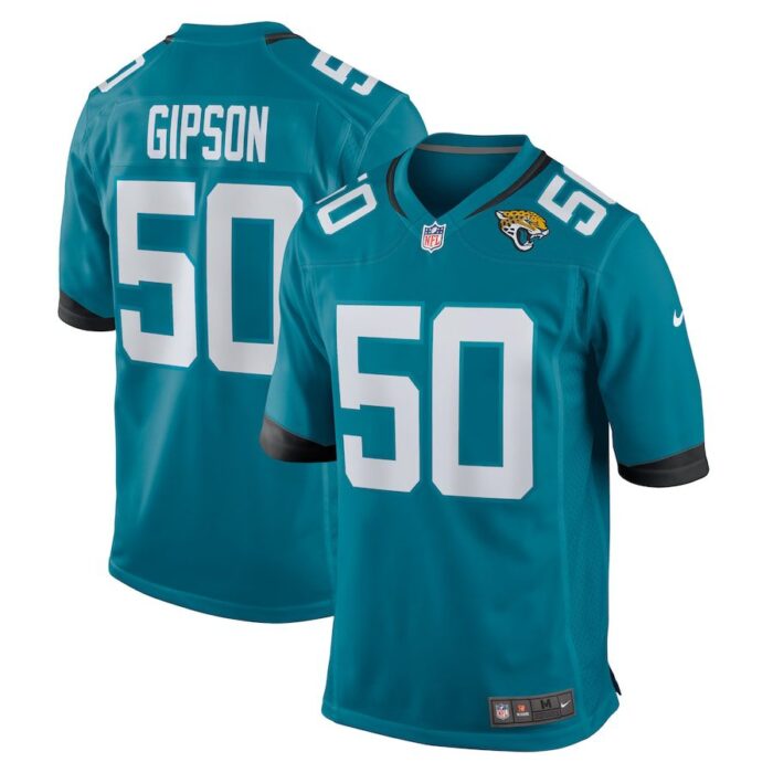 Trevis Gipson Jacksonville Jaguars Team Game Jersey - Teal