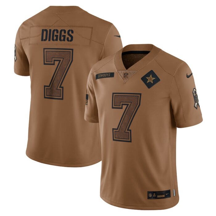 Trevon Diggs Dallas Cowboys 2023 Salute To Service Limited Jersey - Brown