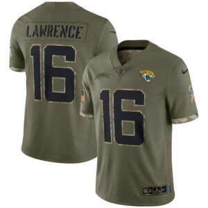 Trevor Lawrence Jacksonville Jaguars 2022 Salute To Service Limited Jersey - Olive