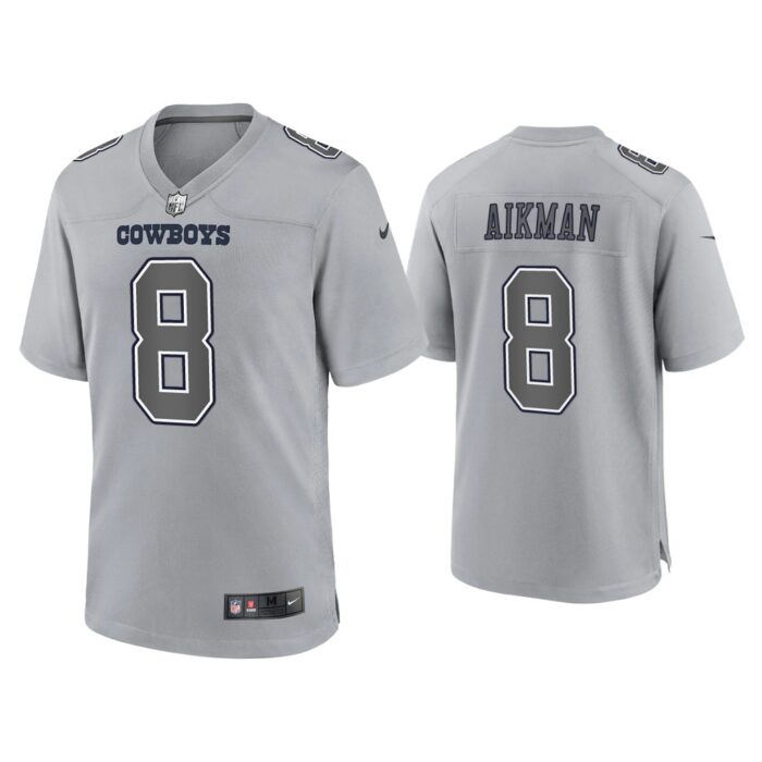 Troy Aikman Dallas Cowboys Gray Atmosphere Fashion Game Jersey