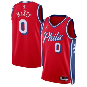 Tyrese Maxey Philadelphia 76ers Unisex Swingman Jersey - Statement Edition - Red