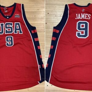 USA Basketball #9 Lebron James Red Stitched Basketball Jersey