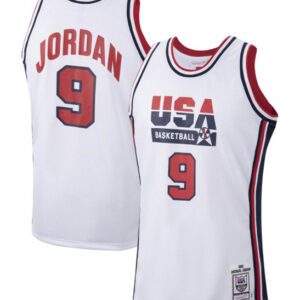 USA Basketball #9 Michael Jordan 1992 White Throwback Stitched Jersey