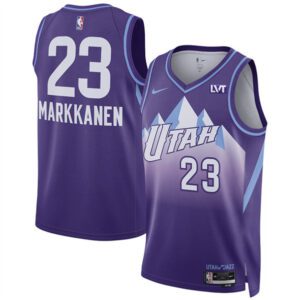 Utah Jazz #23 Lauri Markkanen Purple 2024/25 City Edition Stitched Basketball Jersey