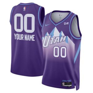 Utah Jazz Active Player Custom Purple 2024/25 City Edition Stitched Basketball Jersey