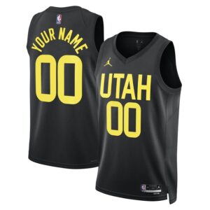 Utah Jazz Unisex 2022/23 Swingman Custom Jersey - Statement Edition - Black