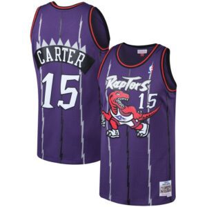 Vince Carter Toronto Raptors 1998/99 Big & Tall Hardwood Classics Swingman Jersey - Purple