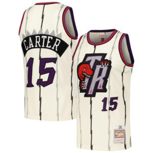 Vince Carter Toronto Raptors Chainstitch Swingman Jersey - Cream