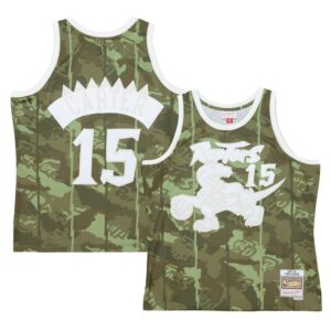 Vince Carter Toronto Raptors Hardwood Classics 1998/99 Ghost Green Swingman Jersey - Camo