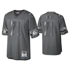 Walter Jones Seattle Seahawks Charcoal 1985 Throwback Metal Legacy Jersey