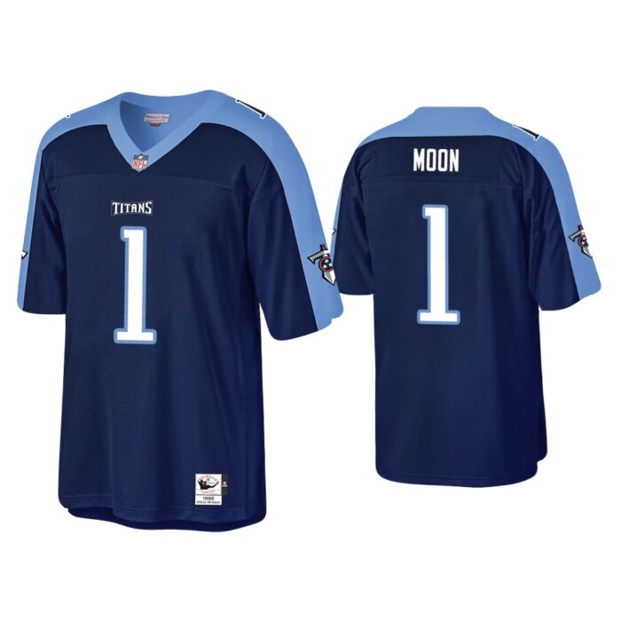 Warren Moon Tennessee Titans Navy 1999 Throwback Retired Player Jersey