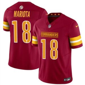 Washington Commanders #18 Marcus Mariota Burgundy 2024 F.U.S.E. Vapor Limited Football Stitched Jersey