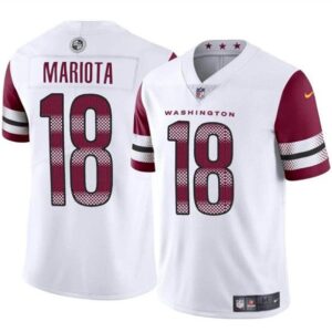 Washington Commanders #18 Marcus Mariota White 2024 Vapor Limited Football Stitched Jersey