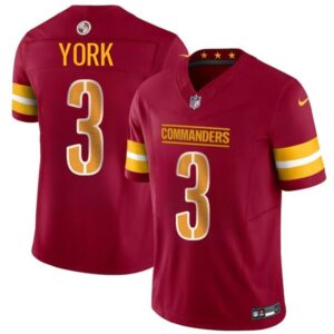 Washington Commanders #3 Cade York Burgundy 2024 F.U.S.E Vapor Limited Football Stitched Jersey