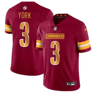 Washington Commanders #3 Cade York Burgundy 2024 Vapor Limited Football Stitched Jersey