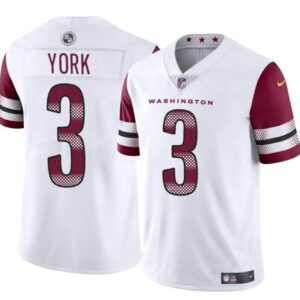 Washington Commanders #3 Cade York White 2024 Vapor Limited Football Stitched Jersey