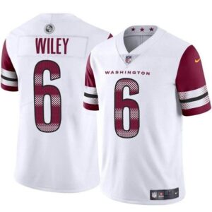 Washington Commanders #6 Michael Wiley White 2024 Vapor Limited Football Stitched Jersey