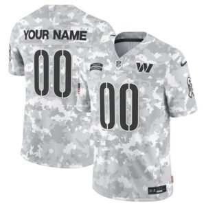 Washington Commanders Active Player Custom 2024 F.U.S.E. Arctic Camo Salute to Service Limited Football Stitched Jersey